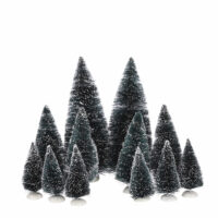 Luville - Bristle tree assorted 12 pieces - Kersthuisjes & Kerstdorpen