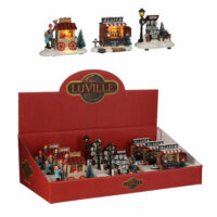 Luville Collectables Christmas stall French Journeaux Jouets Caf 3 assorted battery operated display - l13,5xw6,5xh10cm