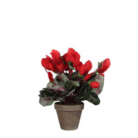 Mica Decorations Cyclaam Kunstplant in Bloempot Stan - H30 x 30 cm - Rood