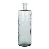 Mica Decorations Guan Fles Vaas - H75 x 25 cm - Gerecycled Glas - Transparant