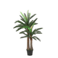 Mica Decorations grote Cycas Palm kunstplant - groen - H150 x D95 cm - top kwaliteit