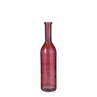 Mica Decorations Rioja Fles Vaas - H75 x 18 cm - Gerecycled Glas - Bordeaux