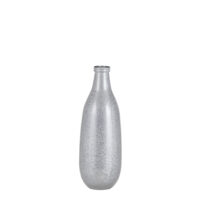 MICA DECORATIONS VENDO FLES RECYCLED GLAS D.GRIJS FROSTED - H40XD15CM