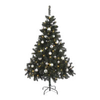Black Box Trees - Fynn Kerstboom 140 Leds Met 48 Ornamenten Zilver - 185 x 115 cm