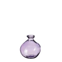 MICA DECORATIONS PINTO FLES RECYCLED GLAS LILA - H18XD16CM