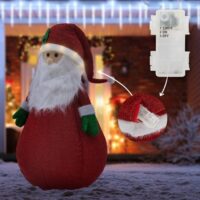 Kerstman Staand - 140cm - LED - Warm wit licht