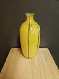 Montello fles streep recycled glas geel - h31xd13cm